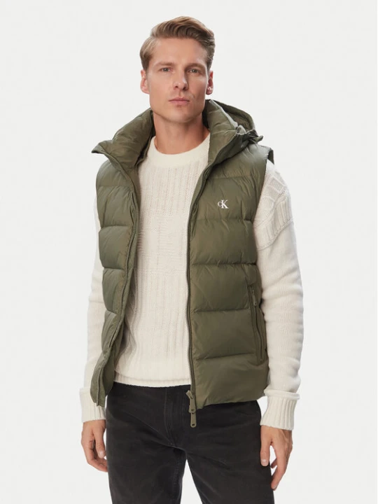 Zdjęcie produktu Calvin Klein Jeans Bezrękawnik LV04RG514G Khaki Regular Fit