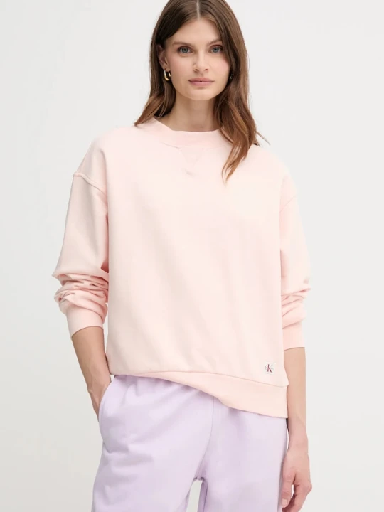 Zdjęcie produktu Calvin Klein Jeans bluza bawełniana różowy