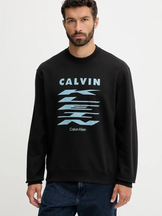 Zdjęcie produktu Calvin Klein Jeans bluza bawełniana czarny