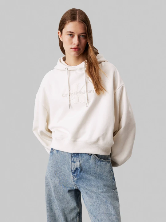 Zdjęcie produktu Calvin Klein Jeans Bluza CHENILLE | Regular Fit ecru