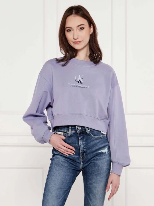 Zdjęcie produktu Calvin Klein Jeans Bluza | Cropped Fit fioletowy