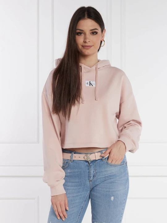 Zdjęcie produktu Calvin Klein Jeans Bluza | Cropped Fit pudrowy róż
