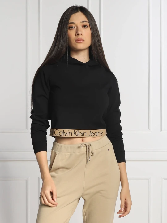 Zdjęcie produktu Calvin Klein Jeans Bluza | Cropped Fit czarny