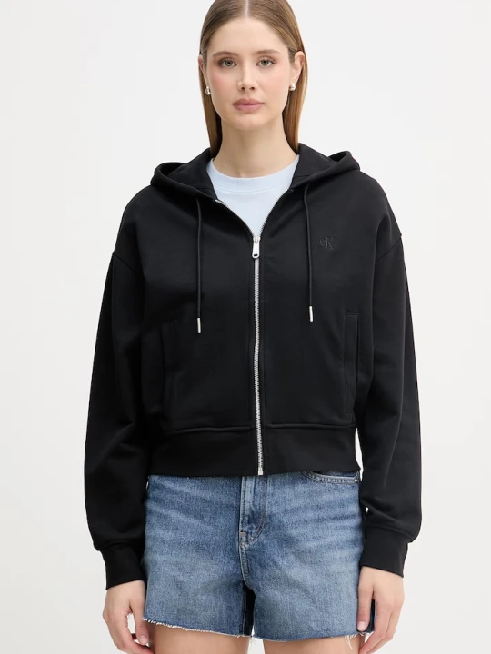 Zdjęcie produktu Calvin Klein Jeans bluza damska bawełniana czarny