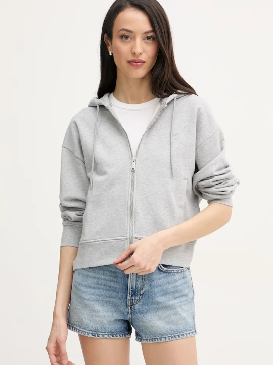 Zdjęcie produktu Calvin Klein Jeans bluza damska bawełniana szary