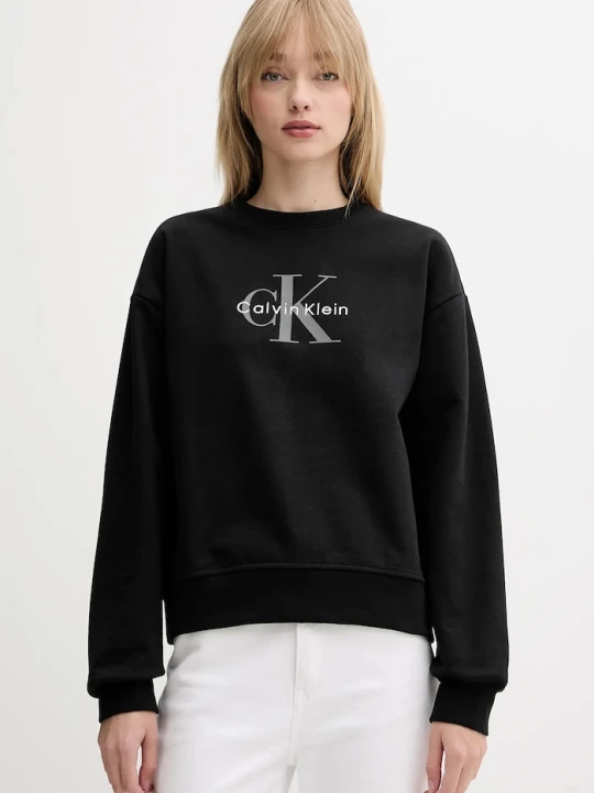 Zdjęcie produktu Calvin Klein Jeans bluza damska z bawełną czarny
