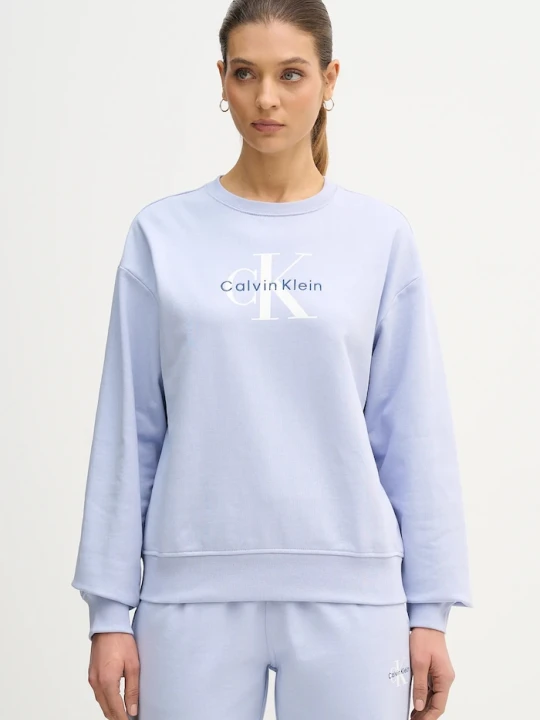 Zdjęcie produktu Calvin Klein Jeans bluza damska z bawełną niebieski