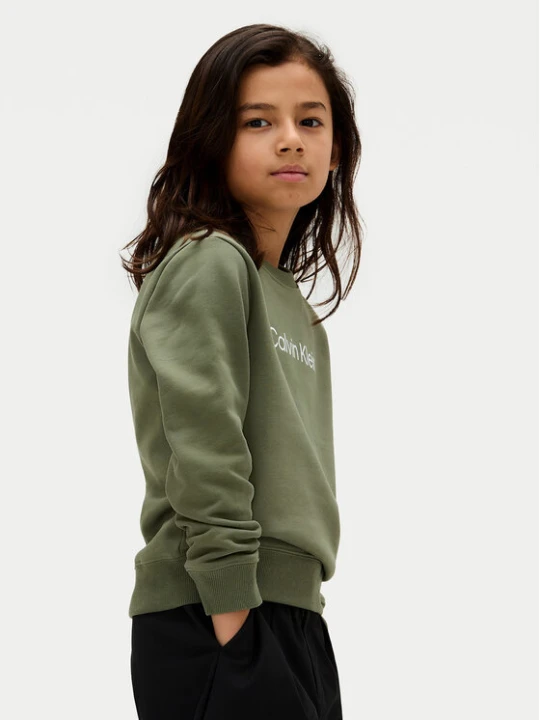 Zdjęcie produktu Calvin Klein Jeans Bluza Inst Logo IU0IU00680 M Zielony Regular Fit