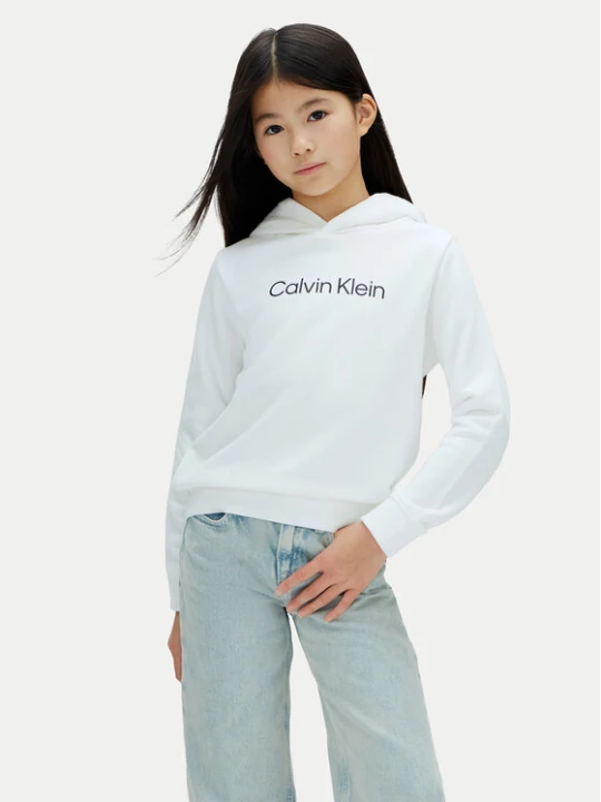 Zdjęcie produktu Calvin Klein Jeans Bluza Inst Logo LV1CKSJB38 Biały Regular Fit