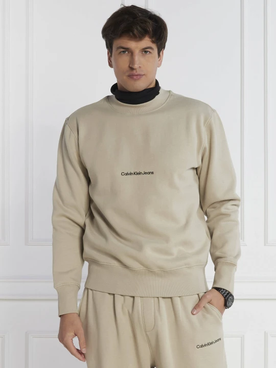Zdjęcie produktu Calvin Klein Jeans Bluza INSTITUTIONAL CREW NECK | Relaxed fit beżowy
