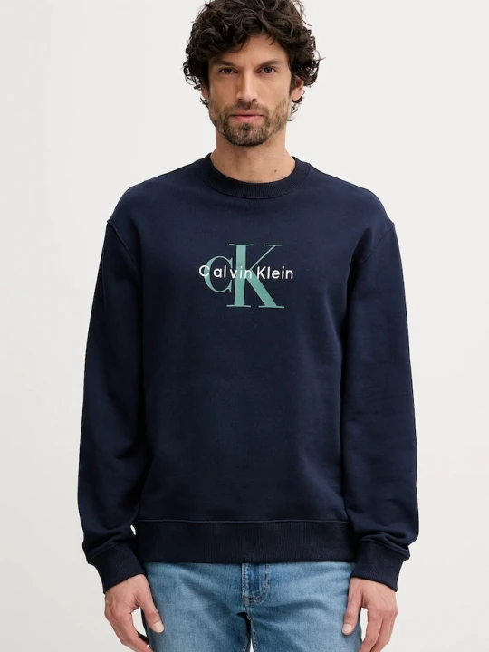 Zdjęcie produktu Calvin Klein Jeans bluza męska bawełniana granatowy