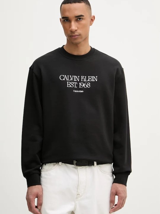 Zdjęcie produktu Calvin Klein Jeans bluza męska bawełniana czarny