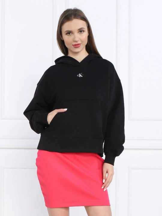 Zdjęcie produktu Calvin Klein Jeans Bluza MICRO MONOLOGO | Oversize fit czarny