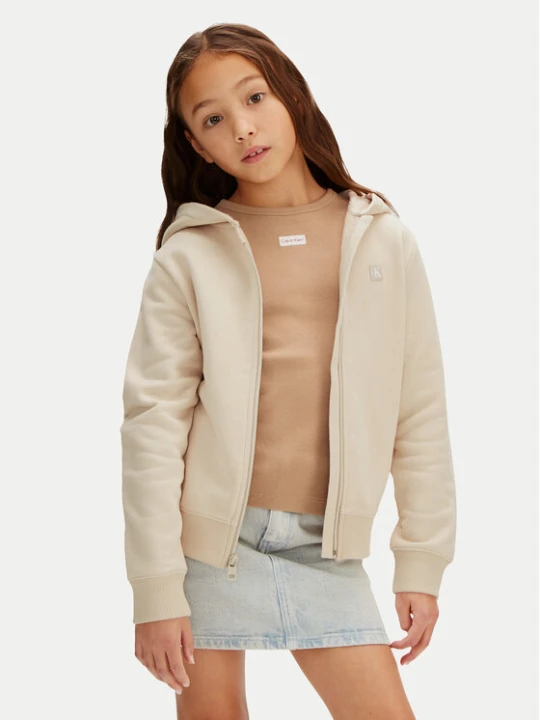 Zdjęcie produktu Calvin Klein Jeans Bluza Mini Badge LV1CKSJB34 Beżowy Regular Fit
