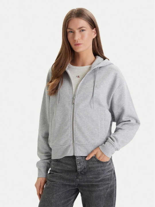 Zdjęcie produktu Calvin Klein Jeans Bluza Monogram LV047F208G Szary Relaxed Fit