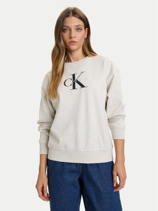 Zdjęcie produktu Calvin Klein Jeans Bluza Monologo LV047B234G Szary Relaxed Fit