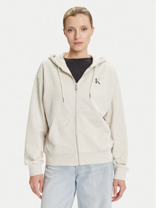Zdjęcie produktu Calvin Klein Jeans Bluza Monologo LV047B270G Beżowy Regular Fit