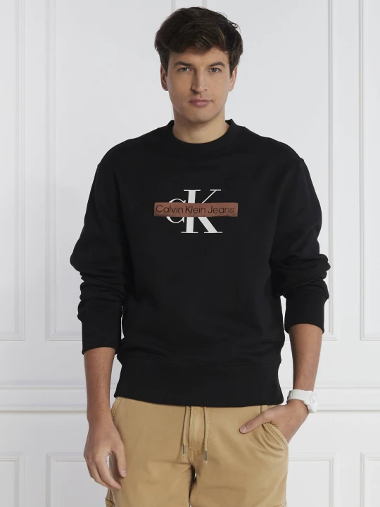 Zdjęcie produktu Calvin Klein Jeans Bluza MONOLOGO STENCIL | Regular Fit czarny