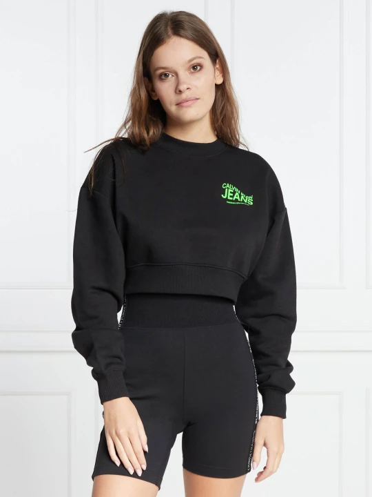 Zdjęcie produktu Calvin Klein Jeans Bluza MOTION LOGO | Cropped Fit czarny