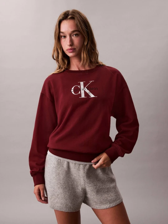 Zdjęcie produktu Calvin Klein Jeans Bluza | Relaxed fit bordowy