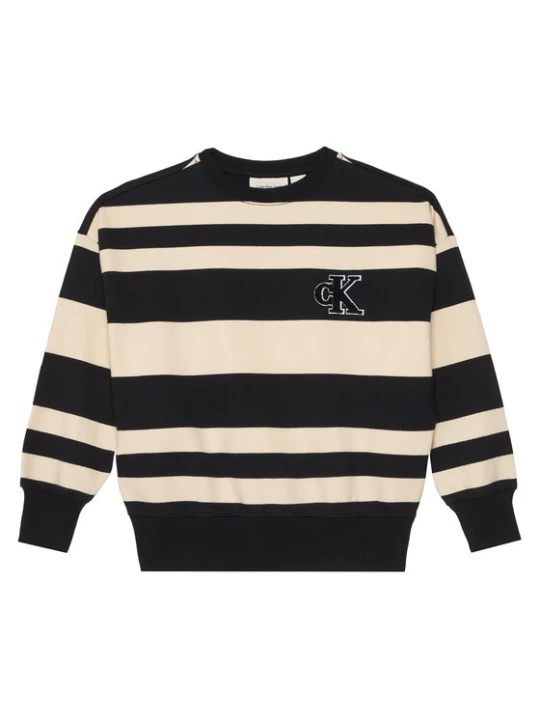 Zdjęcie produktu Calvin Klein Jeans Bluza Striped Modern IB0IB02558 Czarny Regular Fit