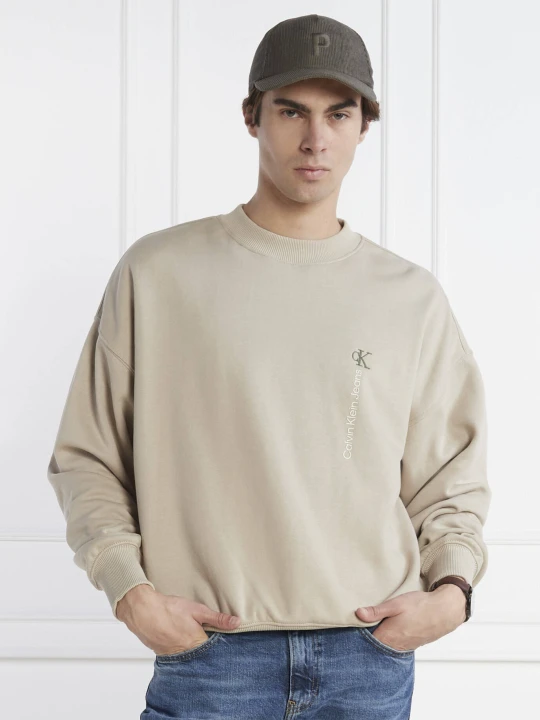 Zdjęcie produktu Calvin Klein Jeans Bluza VERTICAL INSTITUTIONAL | Regular Fit beżowy