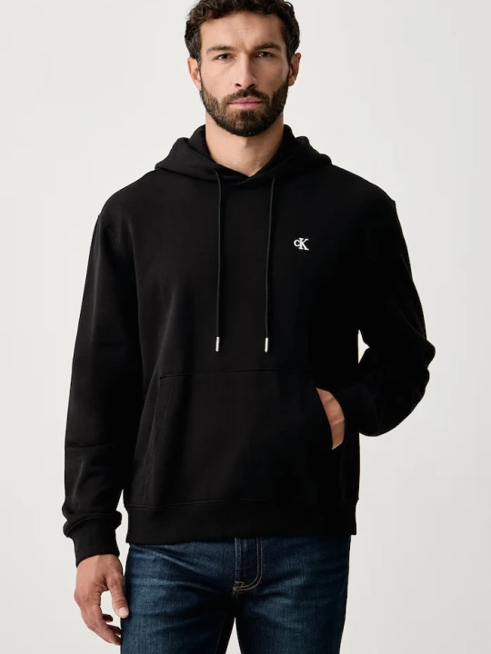 Zdjęcie produktu Calvin Klein Jeans bluza z kapturem męska bawełniana czarny
