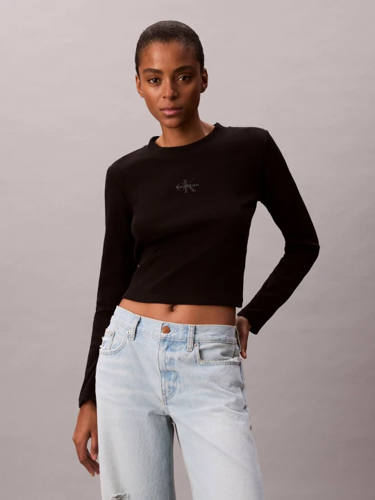 Zdjęcie produktu Calvin Klein Jeans Bluzka | Cropped Fit czarny