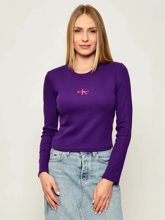 Zdjęcie produktu Calvin Klein Jeans Bluzka | Cropped Fit fioletowy