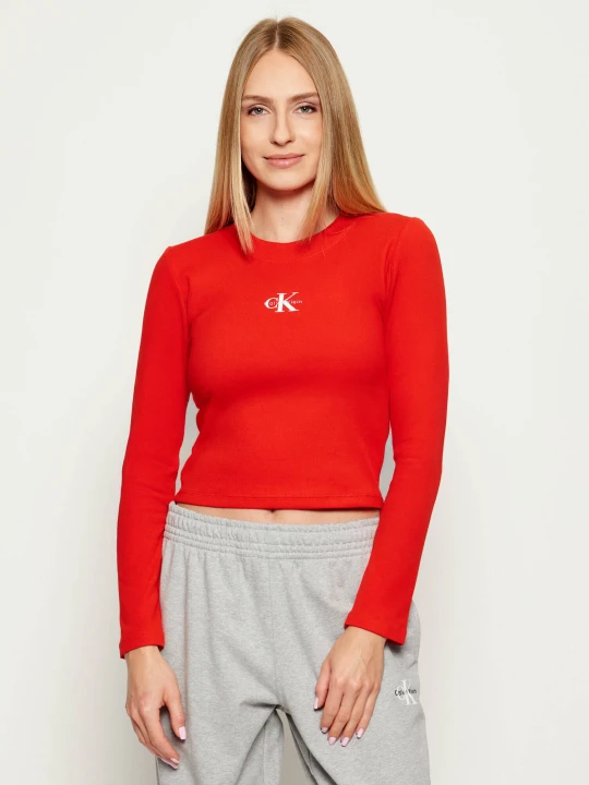 Zdjęcie produktu Calvin Klein Jeans Bluzka | Cropped Fit czerwony