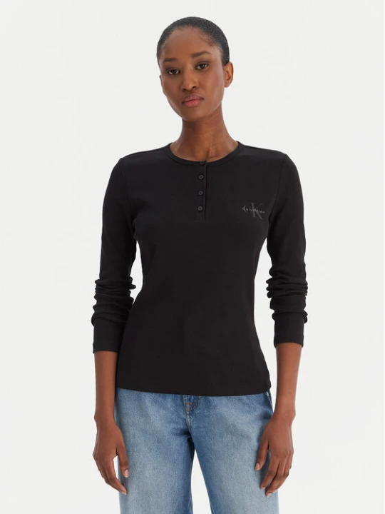 Zdjęcie produktu Calvin Klein Jeans Bluzka LV047E201G Czarny Regular Fit
