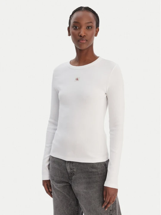 Zdjęcie produktu Calvin Klein Jeans Bluzka LV047E205G Biały Slim Fit