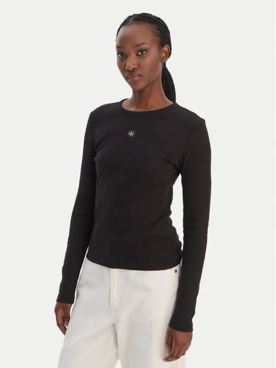 Zdjęcie produktu Calvin Klein Jeans Bluzka LV047E205G Czarny Slim Fit
