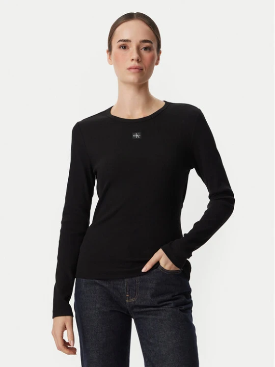 Zdjęcie produktu Calvin Klein Jeans Bluzka LV047H259G Czarny Regular Fit