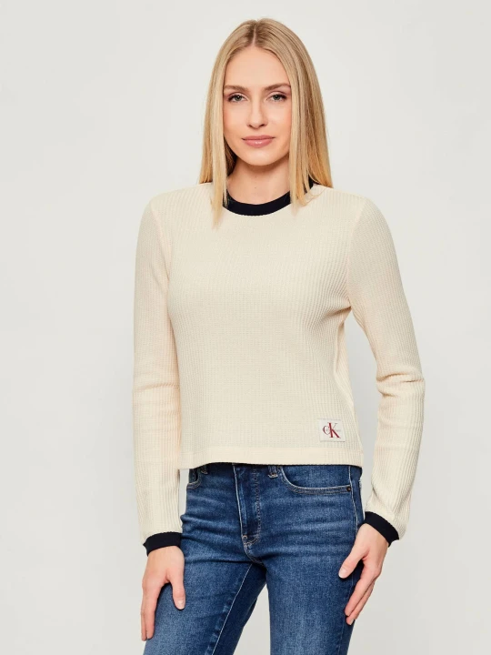 Zdjęcie produktu Calvin Klein Jeans Bluzka | Regular Fit kremowy