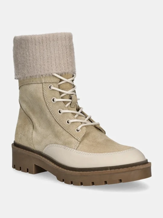 Zdjęcie produktu Calvin Klein Jeans botki COMBAT MID LACE UP BOOT WL beżowy