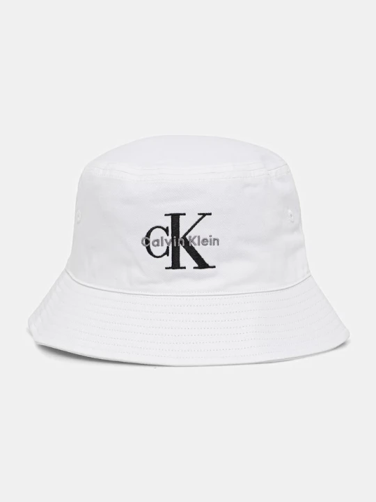 Zdjęcie produktu Calvin Klein Jeans bucket hat męski bawełniany biały