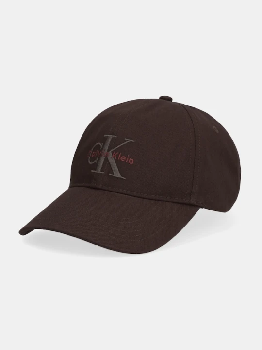 Zdjęcie produktu Calvin Klein czapka z daszkiem męska bawełniana brązowy