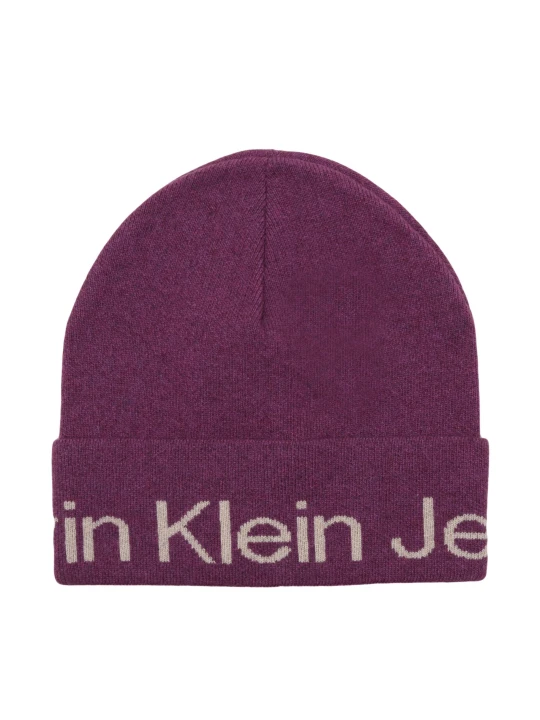 Zdjęcie produktu Calvin Klein Jeans Czapka | z dodatkiem wełny i kaszmiru fioletowy