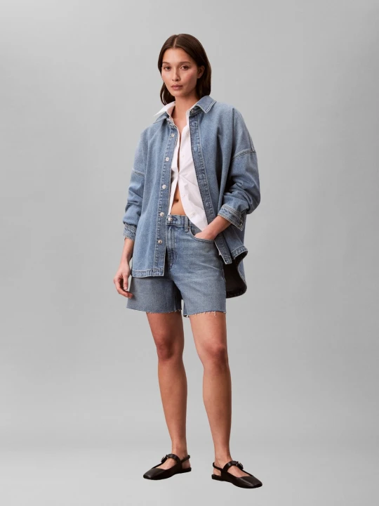Zdjęcie produktu Calvin Klein Jeans bluzka dżinsowa Kobiety Bawełna niebieski