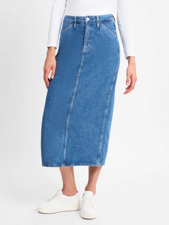 Zdjęcie produktu Calvin Klein Jeans Dżinsowa spódnica Kobiety Bawełna niebieski