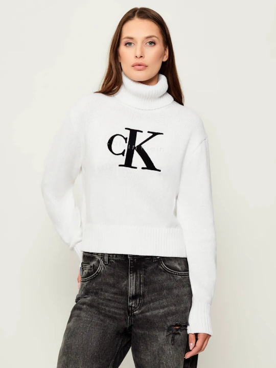 Zdjęcie produktu Calvin Klein Jeans Golf CHENILLE | Loose fit biały