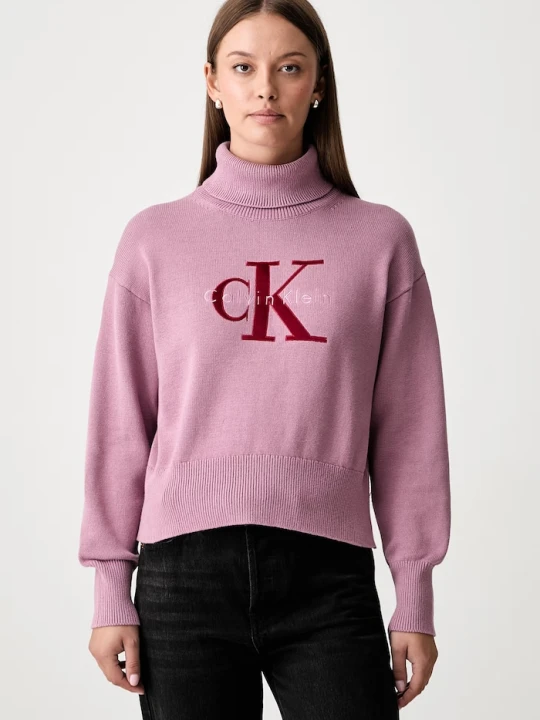 Zdjęcie produktu Calvin Klein Jeans golf damski bawełniany różowy