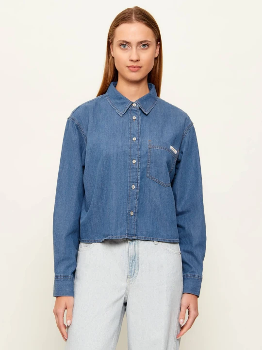 Zdjęcie produktu Calvin Klein Jeans Jeansowa koszula NEW DAD | Cropped Fit niebieski