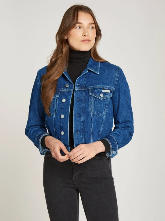 Zdjęcie produktu Calvin Klein Jeans Jeansowa kurtka 90s | Cropped Fit niebieski