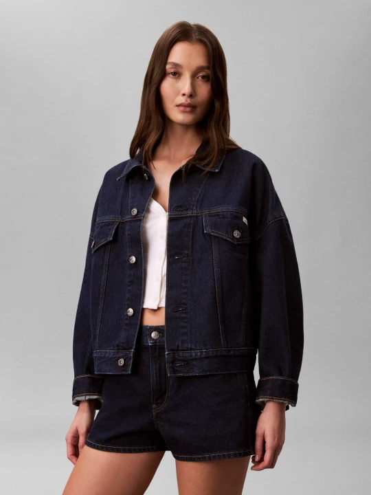Zdjęcie produktu Calvin Klein Jeans Jeansowa kurtka Trucker | Relaxed fit granatowy