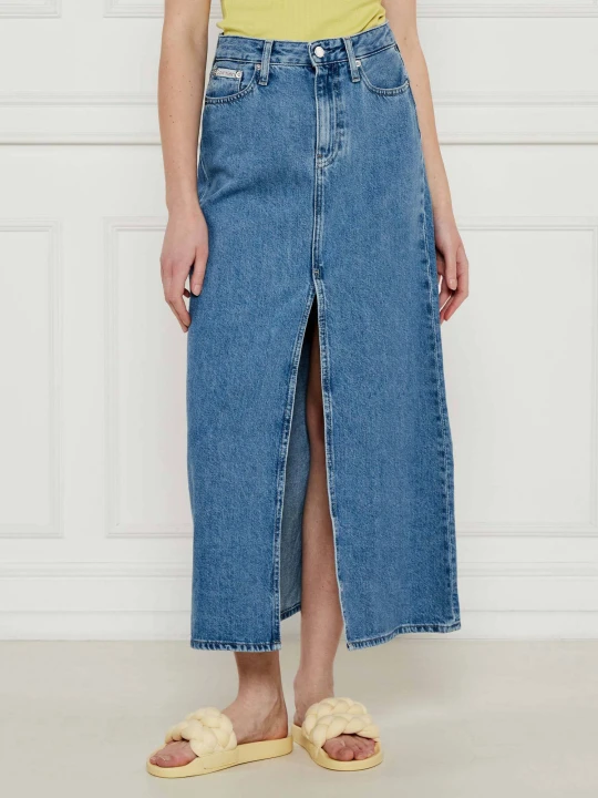 Zdjęcie produktu Calvin Klein Jeans Jeansowa spódnica A-LINE niebieski