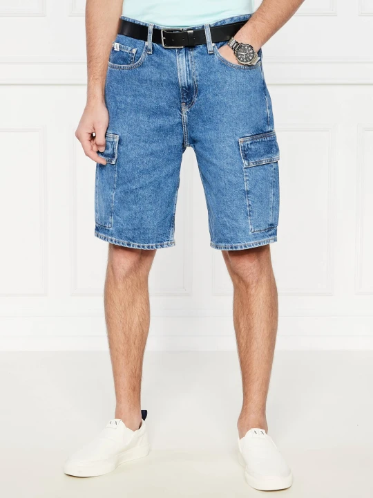 Zdjęcie produktu Calvin Klein Jeans Jeansowe szorty 90'S Cargo | Loose fit granatowy