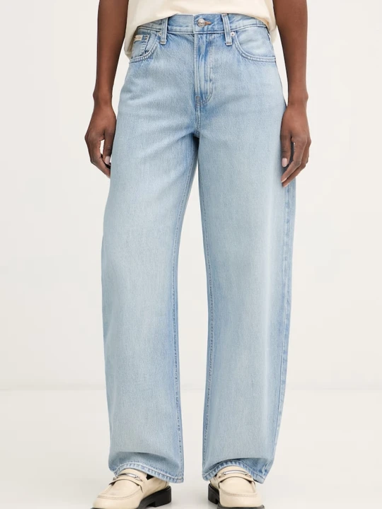 Zdjęcie produktu Calvin Klein Jeans jeansy barrel damskie niebieski