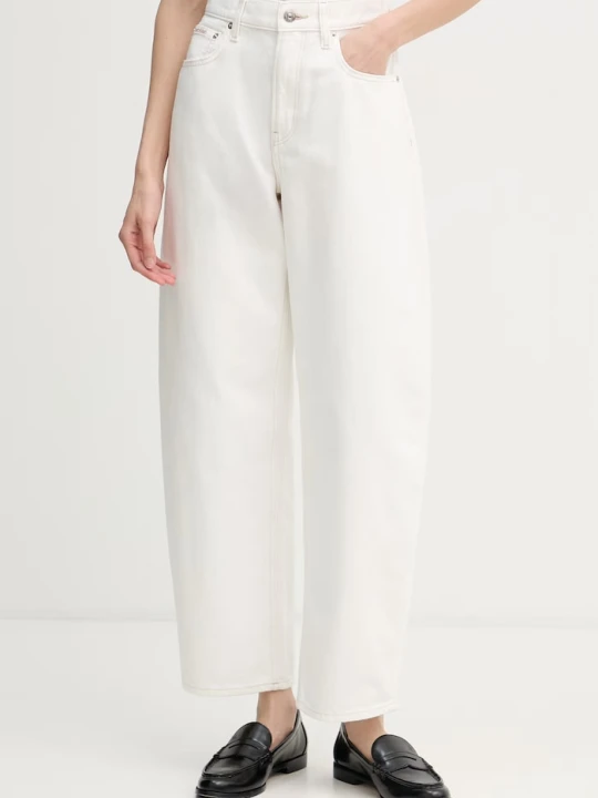 Zdjęcie produktu Calvin Klein Jeans jeansy barrel damskie beżowy